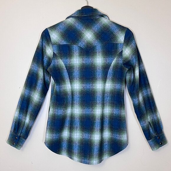 Pendleton Canyon 100% Virgin Wool Snap Button Western Shirt - Women's Size XS - Picture 4 of 10